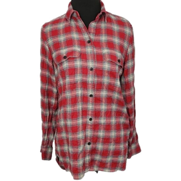 Madewell Flanel Plaid Long sleeve button up - Picture 1 of 10